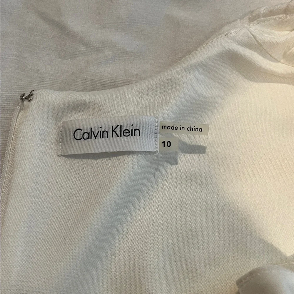 Calvin Klein Textured White Midi Dress - Picture 5 of 5